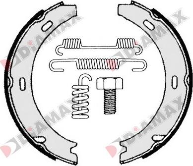 Diamax N01227 - Комплект тормозов, ручник, парковка autosila-amz.com