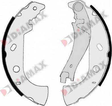 Diamax N01276 - Комплект тормозных колодок, барабанные autosila-amz.com