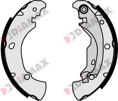 Diamax N01273 - Комплект тормозных колодок, барабанные autosila-amz.com