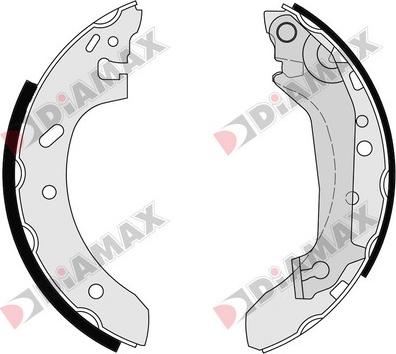 Diamax N01272 - Комплект тормозных колодок, барабанные autosila-amz.com