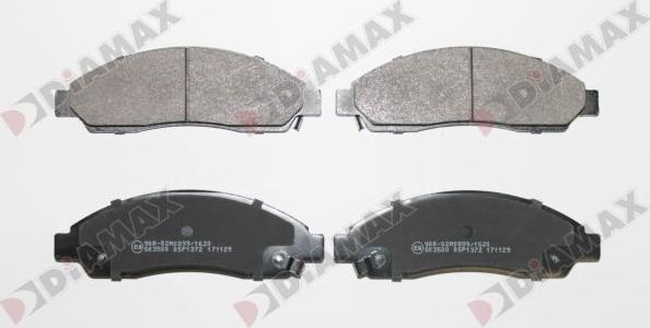 Diamax N10036 - Тормозные колодки, дисковые, комплект autosila-amz.com