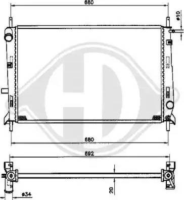 Diederichs 8502936 - Радиатор, охлаждение двигателя autosila-amz.com