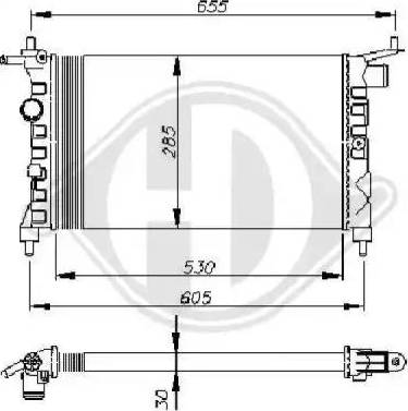 Diederichs 8502737 - Радиатор, охлаждение двигателя autosila-amz.com