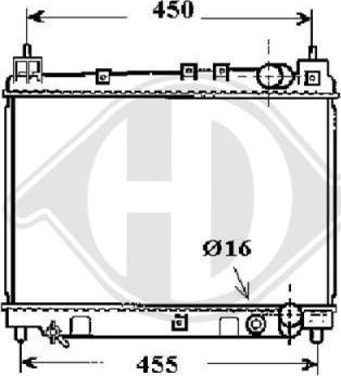 Diederichs 8660551 - Радиатор, охлаждение двигателя autosila-amz.com