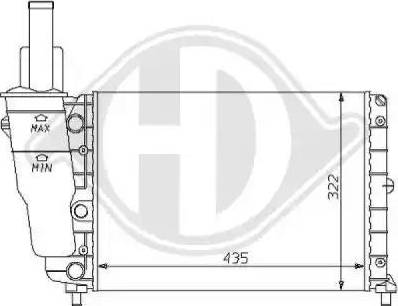 Diederichs 8109156 - Радиатор, охлаждение двигателя autosila-amz.com