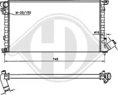 Diederichs 8104187 - Радиатор, охлаждение двигателя autosila-amz.com