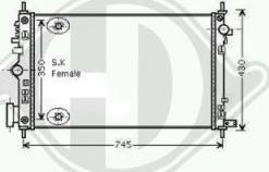 Diederichs 8182608 - Радиатор, охлаждение двигателя autosila-amz.com