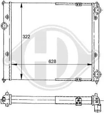 Diederichs 8133102 - Радиатор, охлаждение двигателя autosila-amz.com