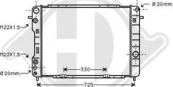 Diederichs 8125221 - Радиатор, охлаждение двигателя autosila-amz.com