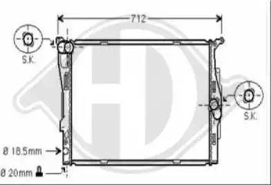 Diederichs 8121601 - Радиатор, охлаждение двигателя autosila-amz.com