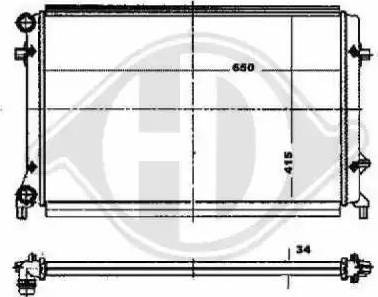 Diederichs 8221404 - Радиатор, охлаждение двигателя autosila-amz.com