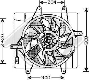 Diederichs 2605001 - Вентилятор, охлаждение двигателя autosila-amz.com