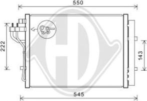 Diederichs DCC1993 - Конденсатор кондиционера autosila-amz.com