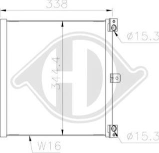 Diederichs DCC1952 - Конденсатор кондиционера autosila-amz.com