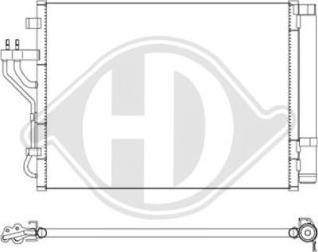 Diederichs DCC1915 - Конденсатор кондиционера autosila-amz.com