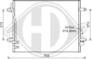 Diederichs DCC1447 - Конденсатор кондиционера autosila-amz.com