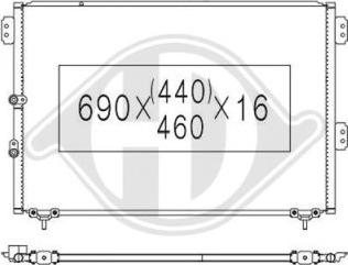 Diederichs DCC1413 - Конденсатор кондиционера autosila-amz.com