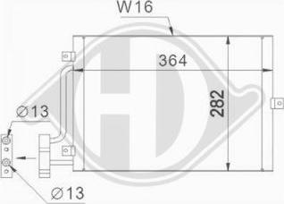 Diederichs DCC1473 - Конденсатор кондиционера autosila-amz.com