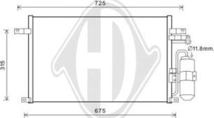 Diederichs DCC1506 - Конденсатор кондиционера autosila-amz.com