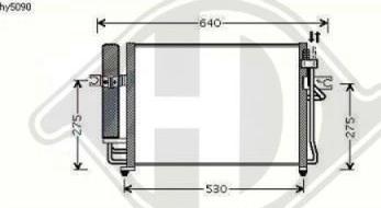 Diederichs DCC1518 - Конденсатор кондиционера autosila-amz.com