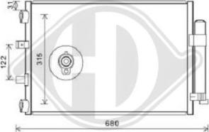 Diederichs DCC1644 - Конденсатор кондиционера autosila-amz.com