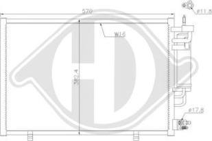 Diederichs DCC1646 - Конденсатор кондиционера autosila-amz.com