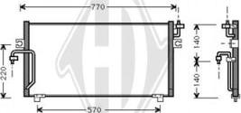 Diederichs DCC1100 - Конденсатор кондиционера autosila-amz.com