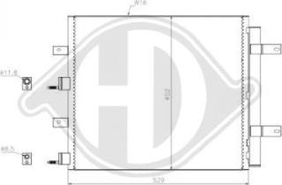 Diederichs DCC1880 - Конденсатор кондиционера autosila-amz.com