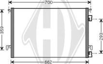 Diederichs DCC1304 - Конденсатор кондиционера autosila-amz.com