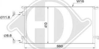 Diederichs DCC1302 - Конденсатор кондиционера autosila-amz.com