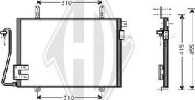 Diederichs DCC1325 - Конденсатор кондиционера autosila-amz.com