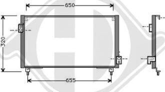 Diederichs DCC1374 - Конденсатор кондиционера autosila-amz.com