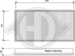 Diederichs DCI0049 - Фильтр воздуха в салоне autosila-amz.com