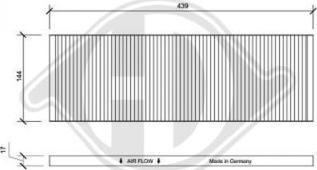 Diederichs DCI0045 - Фильтр воздуха в салоне autosila-amz.com