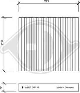 Diederichs DCI0056 - Фильтр воздуха в салоне autosila-amz.com