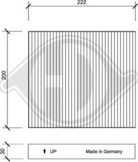 Diederichs DCI0064 - Фильтр воздуха в салоне autosila-amz.com