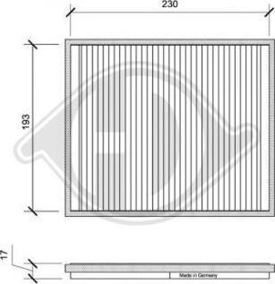 Diederichs DCI0061 - Фильтр воздуха в салоне autosila-amz.com