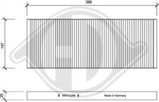 Diederichs DCI0009 - Фильтр воздуха в салоне autosila-amz.com