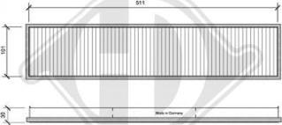 Diederichs DCI0007 - Фильтр воздуха в салоне autosila-amz.com