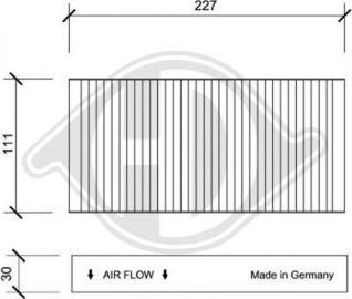 Diederichs DCI0088S - Фильтр воздуха в салоне autosila-amz.com