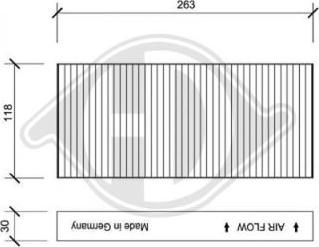 Diederichs DCI0035 - Фильтр воздуха в салоне autosila-amz.com