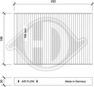 Diederichs DCI0032 - Фильтр воздуха в салоне autosila-amz.com