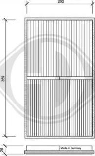 Diederichs DCI0026 - Фильтр воздуха в салоне autosila-amz.com