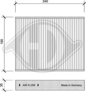 Diederichs DCI0074 - Фильтр воздуха в салоне autosila-amz.com