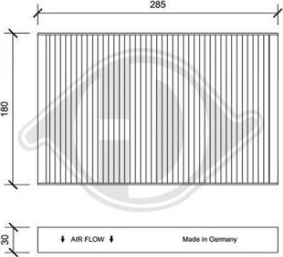 Diederichs DCI0195 - Фильтр воздуха в салоне autosila-amz.com