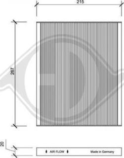 Diederichs DCI0149 - Фильтр воздуха в салоне autosila-amz.com