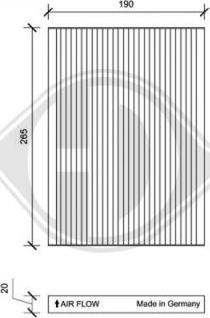 Diederichs DCI0153 - Фильтр воздуха в салоне autosila-amz.com