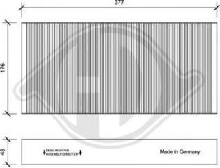 Diederichs DCI0152 - Фильтр воздуха в салоне autosila-amz.com