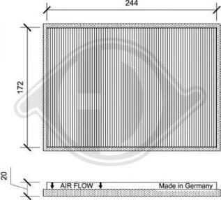 Diederichs DCI0161 - Фильтр воздуха в салоне autosila-amz.com