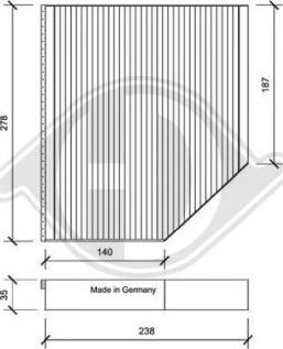 Diederichs DCI0163 - Фильтр воздуха в салоне autosila-amz.com